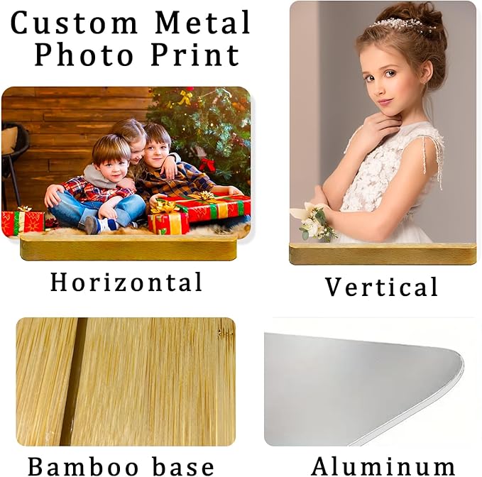 Custom Metal Photo Prints, Customize Frames with Your Pictures, Personalized Picture Gifts for Lovers, Couples, Family and Home Decor, Father's Day2, XY1101