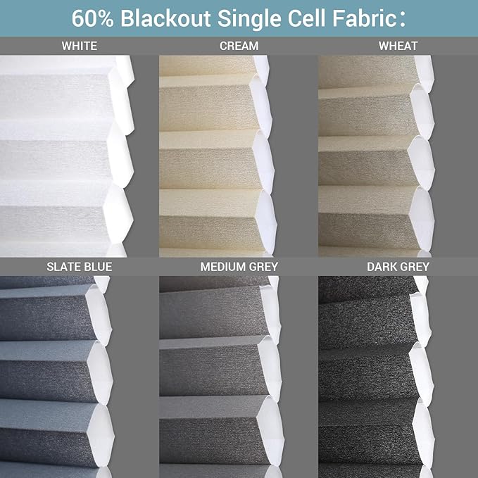 SmartWings Cellular Fabric Samples, Blackout & Light Filtering Fabric, Used in Nowa Cellular Shades, Multi-Color