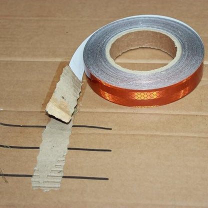 Non Fading Brown Reflective Tape Outdoor Waterproof 1 inch Wide, High Visibility Warning Industrial Marking Tape, Safety Stickers (168 feet)