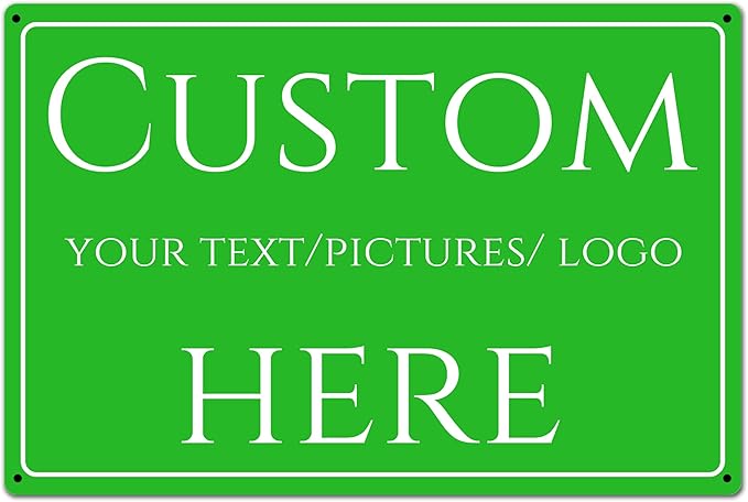 Custom Sign, Custom Metal Signs Personalized，Aluminum Weatherproof Metal Sign Multiple Sizes,customize signs for business， Customize for Office, Business, Workplace, office, Factory, swimming pool, outdoor(16*12 Inch)