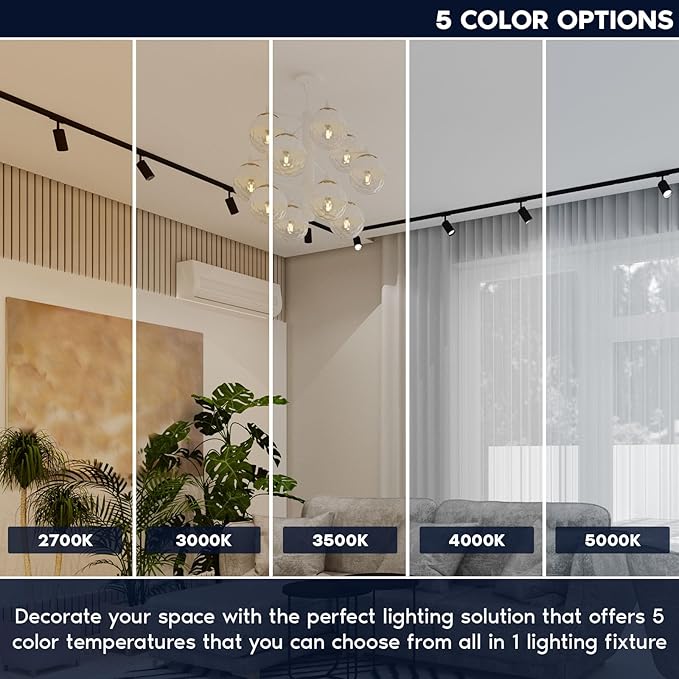 LUXRITE GU10 LED Bulbs Dimmable, 50W Halogen Equivalent, 5 Color Selectable 2700K-5000K, 6.5 Watt, 500 Lumens, 120V Spotlight LED Bulb GU10, Enclosed Fixture Rated (12 Pack)