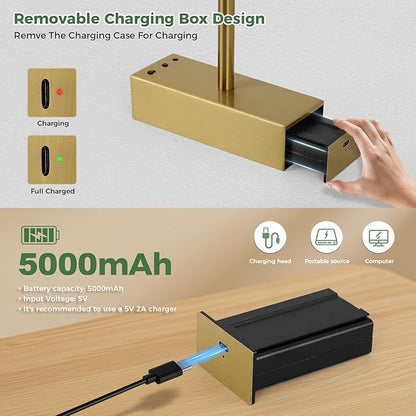 Joosenlux modern brass picture light - 16in rechargeable wireless wall lights with Remote, adjustable Swing Arm, dimmable 3cct battery operated lamp for art Display, photo gallery canvas and paintings