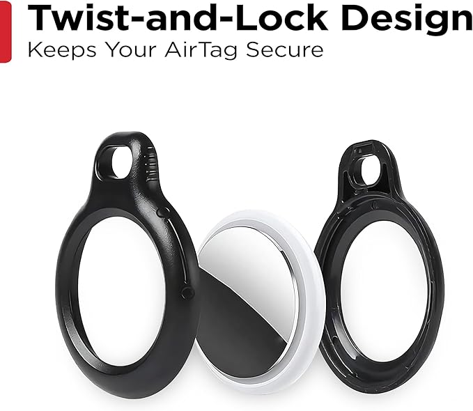 KeySmart AirTag Keychain Key Holder, Compatible with Apple AirTag Holder, Key Organizer Keychains
