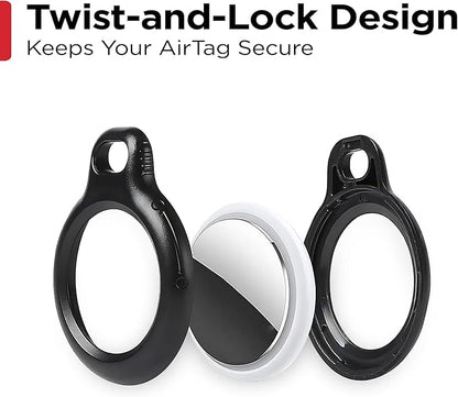 KeySmart AirTag Keychain Key Holder, Compatible with Apple AirTag Holder, Key Organizer Keychains