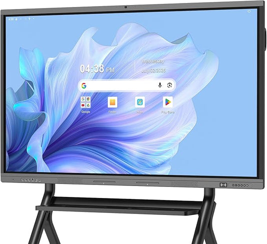 75" Smart Board, 4K Digital Whiteboard for Office, Hybrid Work & Classrooms, Google EDLA-Certified Interactive Whiteboard with Android 14, OTA Updates & Open Apps Ecosystem, 8+128GB Storage
