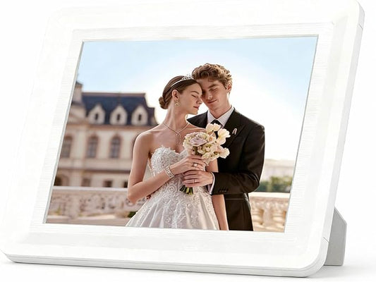 5x7 Picture Frame with Acrylic Front, ABS Frame for 5x7 or 4x6 Photos, Shatterproof UV-Resistant Tabletop Photo Frame, Vertical/Horizontal Display for Home Décor, White-v1