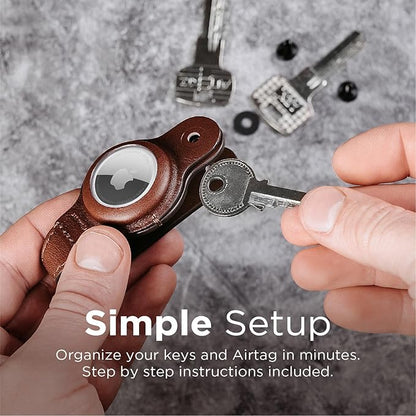 KeySmart AirTag Keychain Key Holder, Compatible with Apple AirTag Holder, Key Organizer Keychains