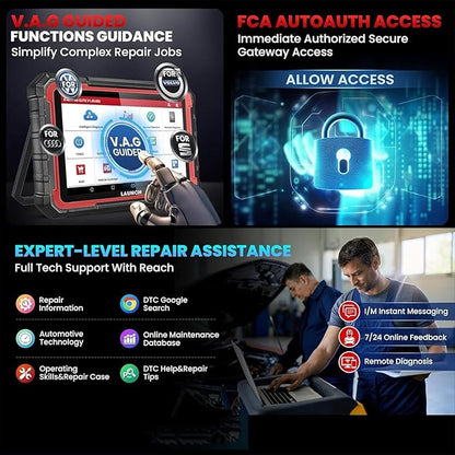 Launch X431 PRO Elite 2025 Bidirectional Scan Tool, 38+ Resets Full System Scanner, All-in-One Diagnostic Tool with Active Tests,ECU Code,CANFD DOIP FCA Autoauth V.A.G Guided，2 Years Free Update