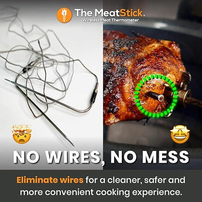 MeatStick Wireless Meat Thermometer for Grilling, Smoking, BBQ, Air Fryer, Deep Frying, Oven, Sous Vide