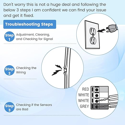 41A5034 Garage Door Sensor Replacement for Chamberlain Liftmaster Craftsman Garage Door Sensors, Compatible with Liftmaster Chamberlain Craftsman Garage Door Openers Made After 1997, Replace G801CB-P