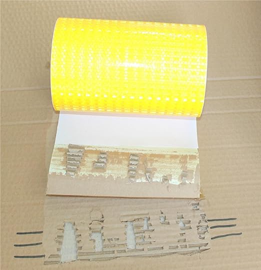 Yellow Reflective Tape 6 inch Wide, Outdoor Waterproof High Visibility Warning Industrial Marking Tape, Safety Stickers (68 feet)