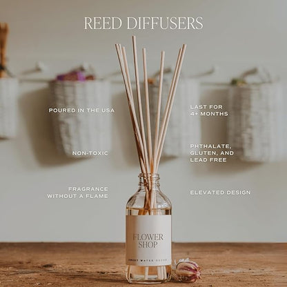 Sweet Water Decor Pumpkin Spice Reed Diffuser Set - Pumpkin, Cloves, Cinnamon, and Vanilla Fall Scented Diffusers - Scent Diffusers for Home, Long Lasting Fragrance, Made in The USA