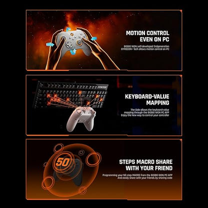PC Controllers, BIGBIG WON Gale Hall Wireless Controllers, Motion Control, Hall Joysticks&Triggers, 3 Pairs of Thumbsticks, PC App Game Controllers for Switch/Switch2/iOS/Android Wireless Gaming Controller