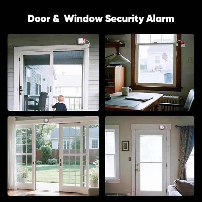 Exit Stopper Door Alarm with 110dB Siren,Commercial Emergency Exit Security Device,Battery Powered Magnetic Sensor, Easy Installation,Ideal for Warehouse,Office,Retail,Industrial Exit Safety