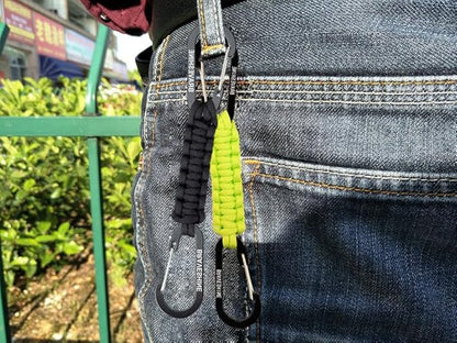 BRAVESHINE Paracord Keychain Carabiner Clip, D Ring Lanyard Hanger Stroller Hook for Water Bottle, Key, Backpacks, Men, Women