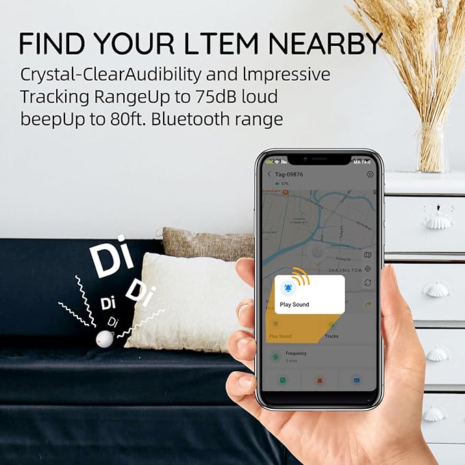 No Subscription LNCOON Mini GPS Tracker for Vehicles, Car Tracker No Monthly Fee Tracker Device Hidden with APP, for iOS Android Track Playback | 5-Minute Positioning Frequency, for Cars Kids Dogs