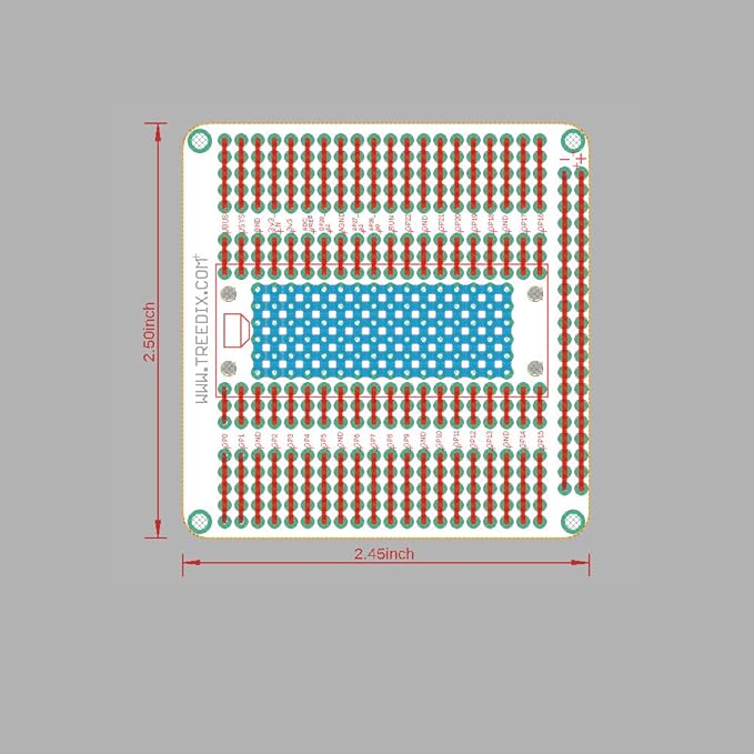 Treeidx 3pcs Expansion Board Breadboard Gold Plated Finish Proto Board PCB Compatible with Raspberry PI PICO