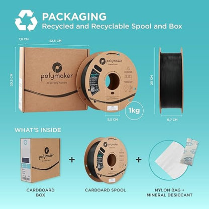 Polymaker HT-PLA Filament 1.75mm Teal, High Temp PLA for 3D Printing, Heat Stable Up to 150°C, Easy to Print, Works with Most FDM Printers, 1kg Spool