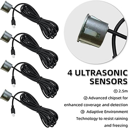 Parking Sensor Kit Backup Sensor Kit Reverse Sensor for Car 18 Color Options for Probes Adjustable Alarm Volume Professional Sensore de Reversa para Carro Safe Driving Assistant（Darkgrey）