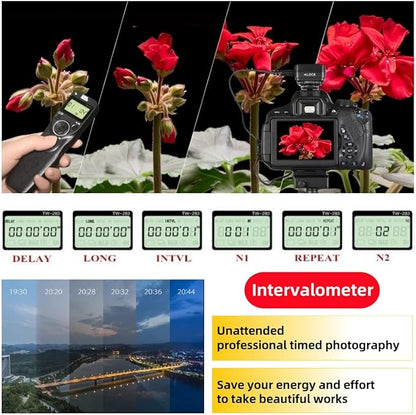 Pixel TW283-S1 Wireless Remote Trigger Timer Intervalometer Compatible with Sony a100 a200 a300 a350 a400 a450 a500 a550 a560 a580 a700 a850 a900 a37 a5 a5 a57 A65 A67 A77 A99 A77II A99II