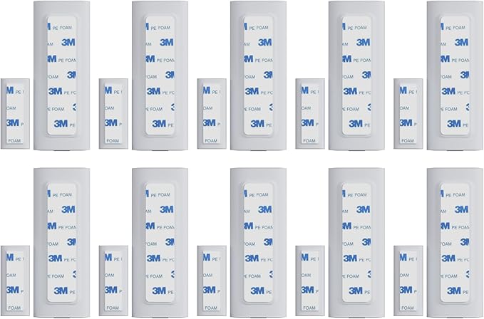 Contact Sensor Adhesive - Compatible with EUFY Sensor | Mounting Tape Replacement Pads | Works with Door, Window, Wall Alarm Sensors | Easy Mount, Peel and Stick (10 Pack - Small and Large)