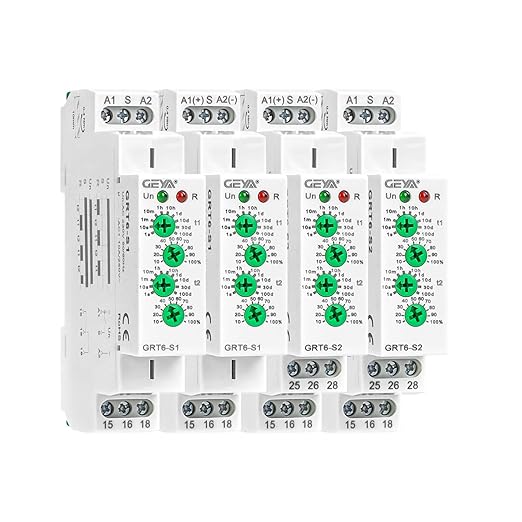 Asymmetric Cycle Timer Relay 1SPDT AC 230V 10A Long or Short Period Repeat Cycle Tntermittent Timer Electronic Relay in Din Rail (GRT6-S1 AC 230V)