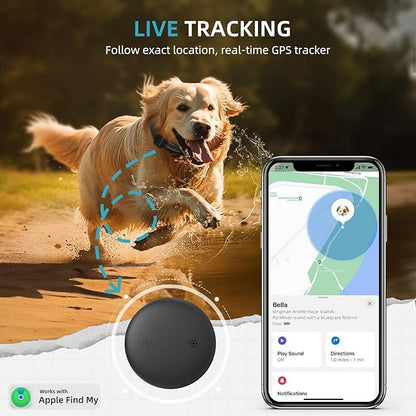 GPS Tracker for Dogs, Mini GPS Cat Tracker, Smart Pet Activity Tracker (iOS Only), No Monthly Fee, Compatible with Apple Find My, Anti-Lost, Finder Tag for Vehicles/Pets/Kids/Items (2 Pack)