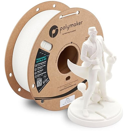 Polymaker HT-PLA-GF Filament 1.75mm White, High Temp PLA for 3D Printing, Heat Resistant to 150°C, Easy to Print, Easy to Anneal, Works with Most FDM Printers, 1kg Spool