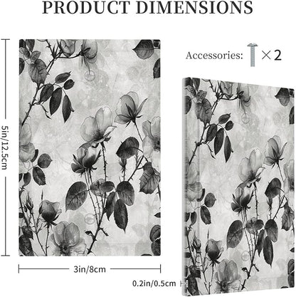 Light Switch Cover Plate Black Breezy Watercolor Garden Floral 1 Gang No Device Blank Electrical Wall Plates Faceplate Decorative Switch Plate for Bedroom Home Decor