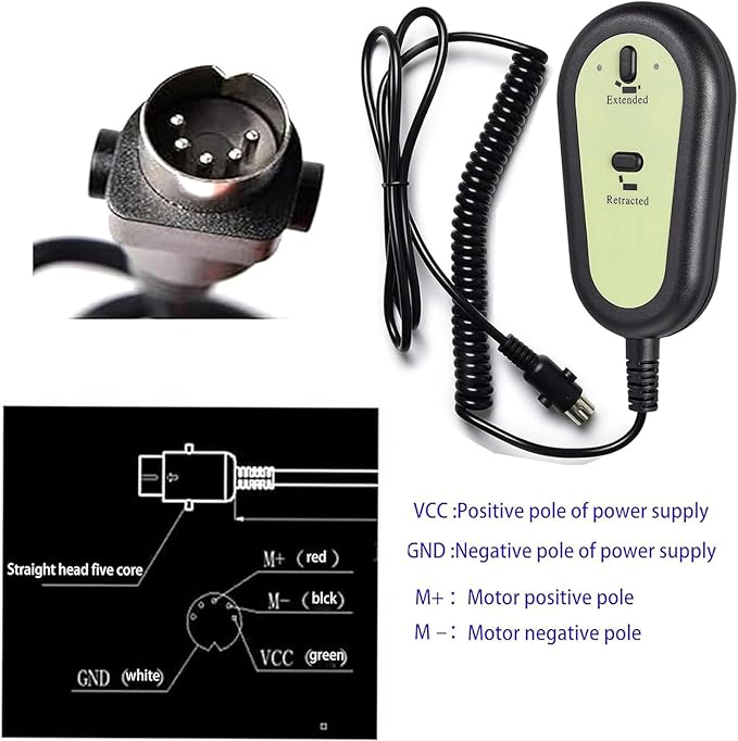 2 Button Remote Electric Recliner Manual Control Controller,5 Pin Fixed Straight Plug Replacement Fixed Okin Limoss Dewert Power Recliner Lift Chair,Lazy Chair