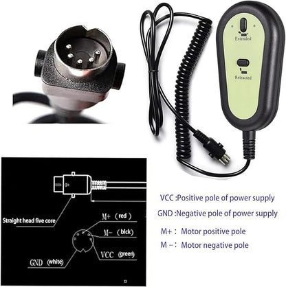 2 Button Remote Electric Recliner Manual Control Controller,5 Pin Fixed Straight Plug Replacement Fixed Okin Limoss Dewert Power Recliner Lift Chair,Lazy Chair