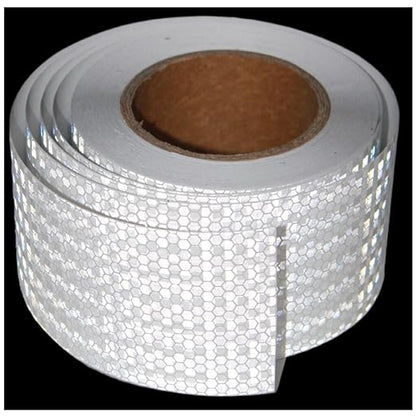 Reflective Tape White 3 inch, Outdoor Waterproof High Visibility Warning Industrial Marking Tape, Safety Stickers (68 feet)
