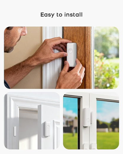 WiFi Door Alarm System, Wireless Alarm System 20 Piece Kit with Phone APP Alert Alarm Siren Door Window Sensor Motion Sensor Compatible with Alexa No Contract Ideal for Home, Garage, Apartment