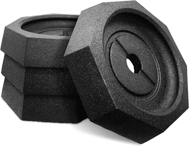SnapPad Prime (4-Pack) | Four-Point RV Leveling Blocks Featuring 10" Round Jack Feet | Adds 316% Additional Surface Area, 8.9 lbs. Per Pad & 13.25" Width | Must-Have Camper Leveling Blocks