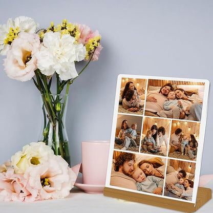 Custom Metal Photo Prints, Personalized Picture Frame with Your Photos, Customized Photo Gifts for Lovers, Couples, Family and Home Decor