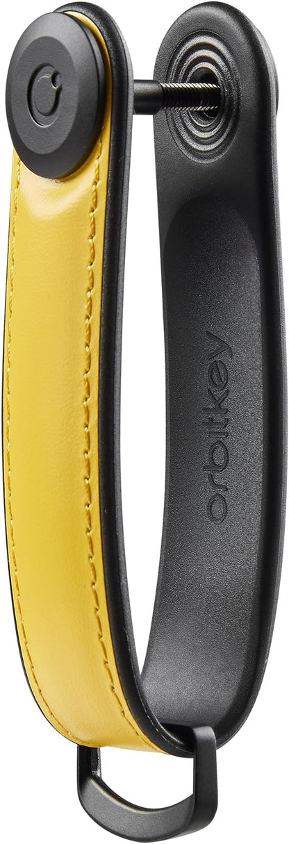 Orbitkey Key Organizer Hybrid Leather | Premium Nappa leather & TPU, Stainless Steel Locking Mechanism, Slim & Quiet Profile