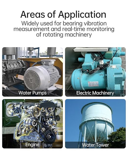 [RS485 Modbus Vibration Sensor] WTVB01-485 IP68 Waterproof Transducer Ar-Duino, 3-Axis Acceleration Angular Velocity Vibration(Amplitude+Frequency+Displacement+Speed) Detector, Motor Monitor Module