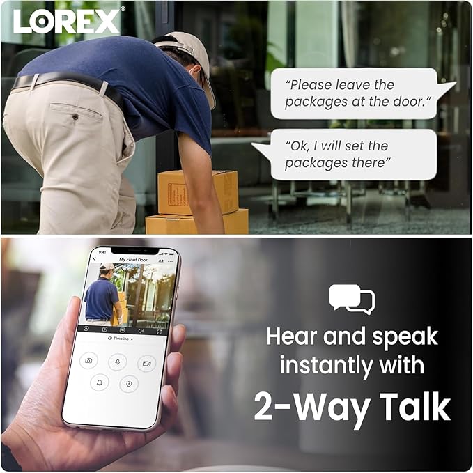 Lorex 2K Wi-Fi Smart Lightbulb Camera | E26/E27 Socket | Pan-Tilt View, Color Night Vision, Person & Vehicle Detection | 2-Way Talk | Alexa/Google | Cloud & Local Storage Option