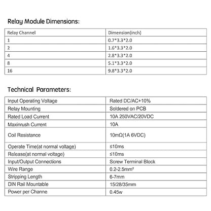 Relay Board, Relay Module 4 Channel 1 SPDT DIN Rail Mount 24V DC/AC, Interface Board(FY-T734C-D24)