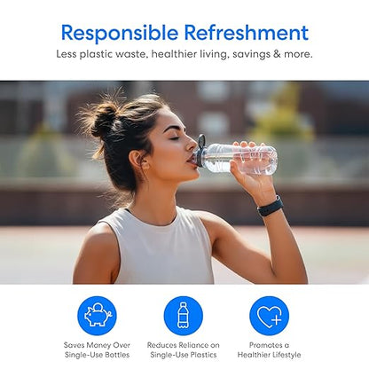 Brio Bottleless Water Cooler Dispenser w/ 4-Stage Filters (Included) removes PFAS & Microplastics for Clean Drinking Water, NSF Certified | 3 Temp (Hot, Room, Cold) w/Child Safety Lock & LED Display