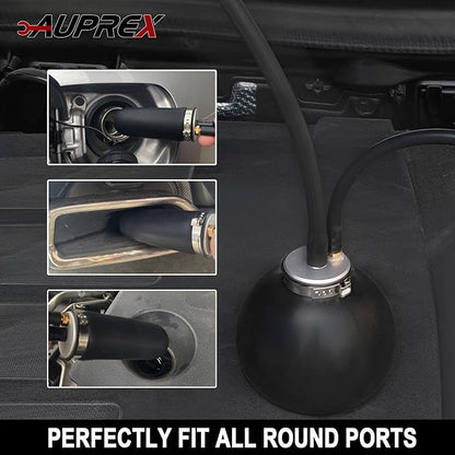 Universal Easy Intake Adapter, Automotive Smoke Machine Bladder, Pipes Fuel Leakage Detector, Smoke Leak Diagnostic Tester for 12V Vehicles