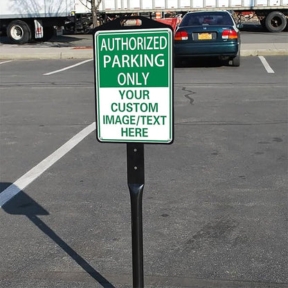 Authorized Parking Only Custom Parking Signs for Parking Lots Business and Schools Outdoor Use Aluminum Metal Decor 12x17 Inches