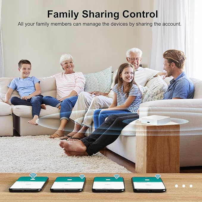 ZigBee 3.0 Hub WiFi & Bluetooth Dual Mode Gateway,Tuya Smart Bridge Wireless Remote Controller,Intelligent Bridge Wireless Smart Gateway Voice Control via Alexa, Google Home. Only Tuya Products