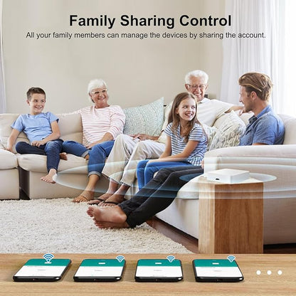 ZigBee 3.0 Hub WiFi & Bluetooth Dual Mode Gateway,Tuya Smart Bridge Wireless Remote Controller,Intelligent Bridge Wireless Smart Gateway Voice Control via Alexa, Google Home. Only Tuya Products