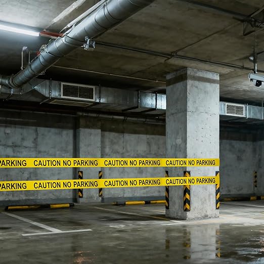 Caution NO Parking Tape – 3 Inch x 1000 Feet | Bright Safety & Hazard Tape with Bold Black Text for Construction, Events, and Dangerous Areas (Caution NO Parking, 1 Pack)