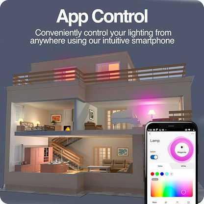 Intermatic ABRA A19 Wi-Fi Smart Bulb, 800 Lumens - Voice Controlled RGB LED, Compatible with Alexa & Google Home - Timers & Schedules, 2.4 GHz Wi-Fi Only, No Hub Required (1 Pack)