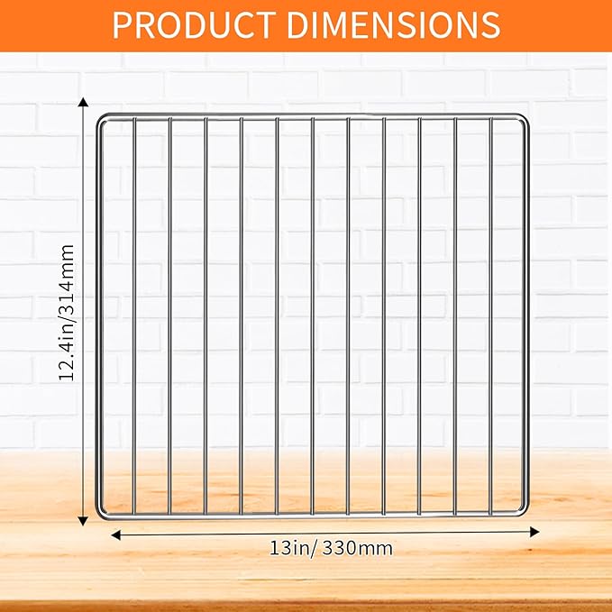 Wire Rack for Ninja DCT451 12 in 1 Smart Double Oven, 13''×12.4'' Stainless Steel Toaster Oven Replacement Parts Accessories Dehydrator Grill Rack for DCT601 DCT651 DCT401 DCT402BK Double Oven