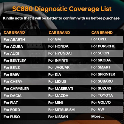 CGSULIT SC880 All System OBD2 Scanner with 25 Special Services, ABS SRS Transmission Engine TPMS Code Reader, Airbag/Oil/EPB/SAS/Throttle/Brake/BMS Reset, ABS Bleed Scan Tool, Free Update, Auto VIN
