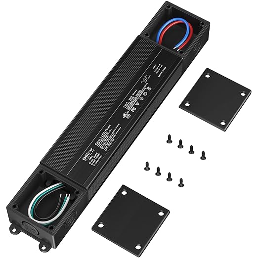 EMITEVER 96W Triac Dimmable LED Driver, 100-277VAC to 24VDC Dimmable Power Supply,Waterproof IP67 Transformer for Indoor Outdoor LED Lights,Compatible with Lutron and Leviton Dimmers,Class 2,UL Listed