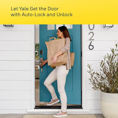 Yale Assure Lock 2 with Wi-Fi – Satin Nickel Smart Lock for Front Door with Keypad, App Control, Backup Key, and Deadbolt – Secure Keyless Entry Door Lock, YRD450-WF1-619